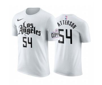 Nike Clippers #54 Patrick Patterson 2019-20 Men's White Los Angeles City Edition NBA T-Shirt