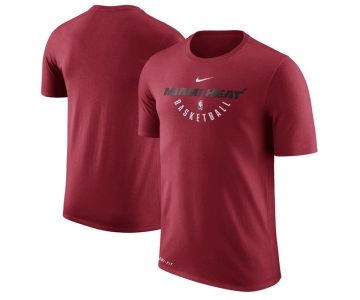 Miami Heat Red Practice Performance Nike T-Shirt