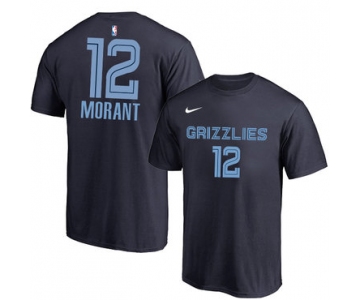 Memphis Grizzlies 12 Ja Morant Navy Nike T-Shirt