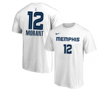 Memphis Grizzlies 12 Ja Morant White Nike T-Shirt