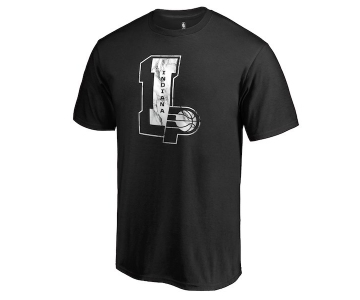Men's Indiana Pacers Fanatics Branded Black Letterman T-Shirt