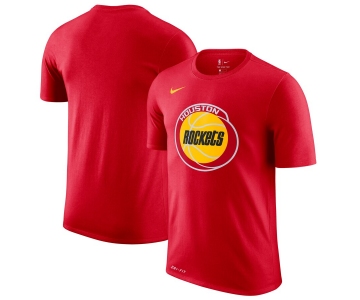 Houston Rockets Nike Hardwood Classics Performance Logo T-Shirt Red