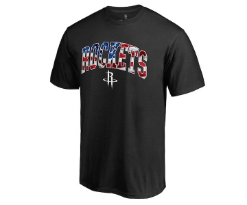 Men's Houston Rockets Black Banner Wave T-Shirt