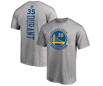 Golden State Warriors Kevin Durant Gray Backer Name & Number T-Shirt