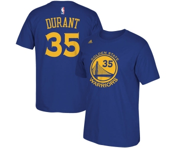 Golden State Warriors Kevin Durant adidas Royal Name & Number T-Shirt