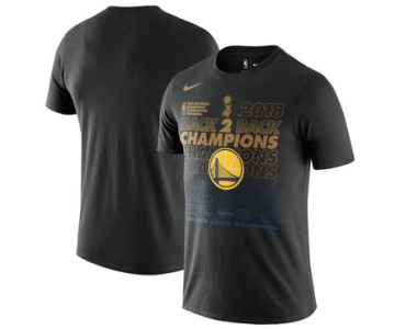 Golden State Warriors Nike 2018 NBA Finals Champions Locker Room T-Shirt - Black..