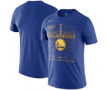 Golden State Warriors Nike 2018 NBA Finals Champions Locker Room T-Shirt - Blue