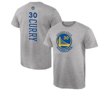 Men's Golden State Warriors 30 Stephen Curry Fanatics Branded Gray Backer Name & Number T-Shirt