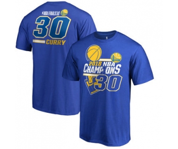 Stephen Curry Golden State Warriors Fanatics Branded 2018 NBA Finals Champions Name and Number T-Shirt - Royal