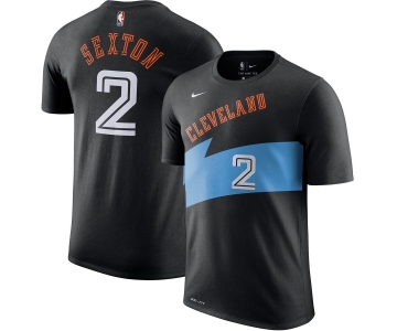Cleveland Cavaliers #2 Collin Sexton Nike Hardwood Classic Name & Number T-Shirt Black