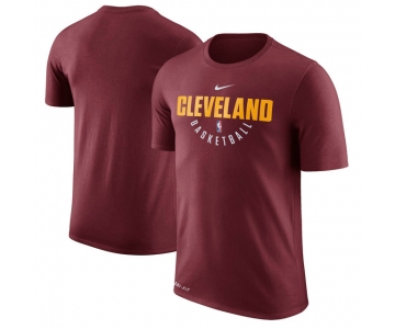 Cleveland Cavaliers Wine Practice Performance Nike T-Shirt