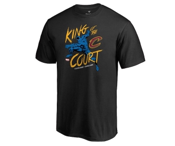 Men's Cleveland Cavaliers Fanatics Branded Black Marvel Black Panther King of the Court T-Shirt