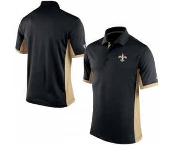 Men's New Orleans Saints Nike Black Team Issue Performance Polo