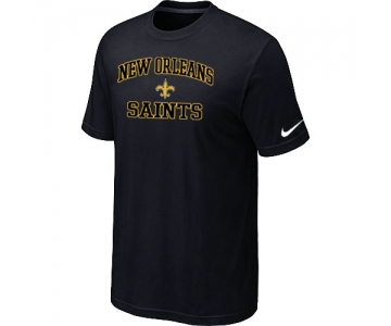 New Orleans Saints Heart & Soul Black T-Shirt