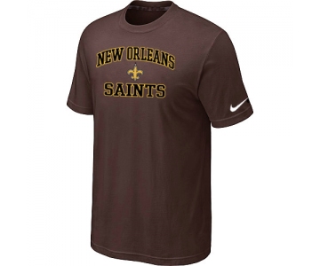 New Orleans Saints Heart & Soul Brown T-Shirt