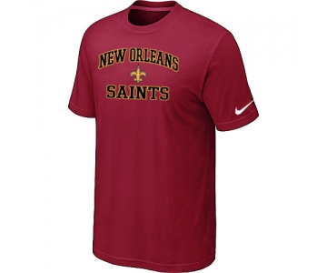 New Orleans Saints Heart & Soul Red T-Shirt