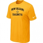 New Orleans Saints Heart & Soul Yellow T-Shirt