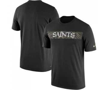 New Orleans Saints Nike Black Sideline Seismic Legend T-Shirt