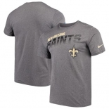 New Orleans Saints Nike Sideline Line of Scrimmage Legend Performance T Shirt Heathered Gray