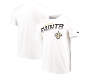 New Orleans Saints Nike Sideline Line of Scrimmage Legend Performance T Shirt White