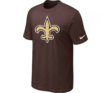 New Orleans Saints Sideline Legend Authentic Logo T-Shirt Brown