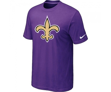 New Orleans Saints Sideline Legend Authentic Logo T-Shirt Purple