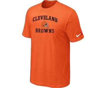 Cleveland Browns Heart & Soul Orange T-Shirt