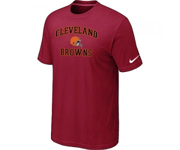 Cleveland Browns Heart & Soul Red T-Shirt