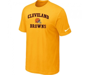 Cleveland Browns Heart & Soul Yellow T-Shirt