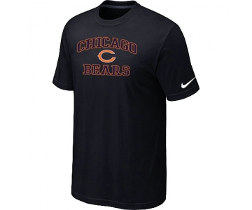 Chicago Bears Heart & Soul Black T-Shirt