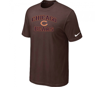 Chicago Bears Heart & Soul Brown T-Shirt