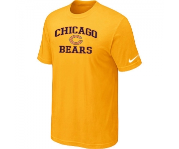 Chicago Bears Heart & Soul Yellow T-Shirt