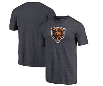 Chicago Bears Navy Throwback Logo Tri-Blend NFL Pro Line by T-Shirt