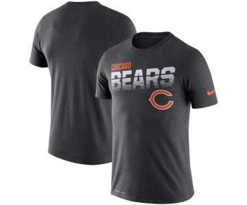 Chicago Bears Nike Sideline Line of Scrimmage Legend Performance T Shirt Heathered Gray