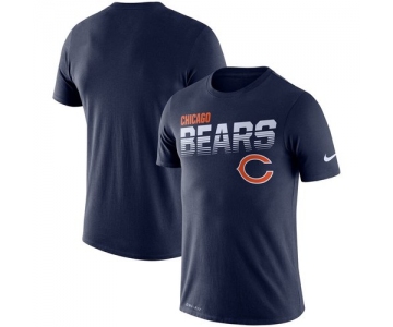 Chicago Bears Nike Sideline Line of Scrimmage Legend Performance T Shirt Navy