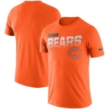 Chicago Bears Nike Sideline Line of Scrimmage Legend Performance T Shirt Orange