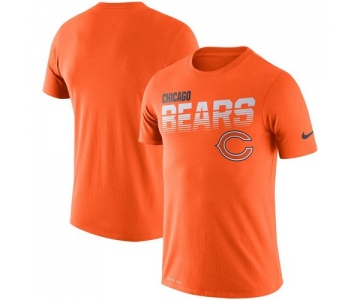 Chicago Bears Nike Sideline Line of Scrimmage Legend Performance T Shirt Orange