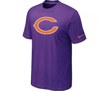 Chicago Bears Sideline Legend Authentic Logo T-Shirt Purple