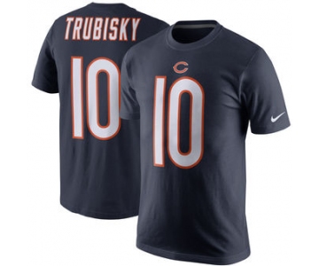 Men's Chicago Bears 10 Mitchell Trubisky Nike Navy Player Pride Name & Number T-Shirt