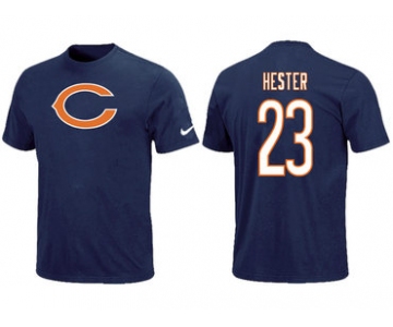 Nike Chicago Bears Devin Hester Name & Number T-Shirt Blue