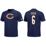 Nike Chicago Bears Jay Cutler Name & Number T-Shirt Blue