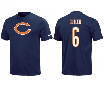 Nike Chicago Bears Jay Cutler Name & Number T-Shirt Blue