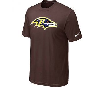 Baltimore Ravens Sideline Legend Authentic Logo T-Shirt Brown