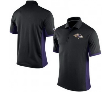 Men's Baltimore Ravens Nike Black Team Issue Performance Polo