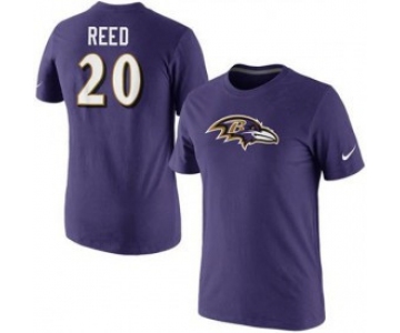 Nike Baltimore Ravens 20 Ed Reed Name & Number T-Shirt