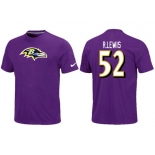 Nike Baltimore Ravens 52 R.LEWIS Name & Number T-Shirt- Purple