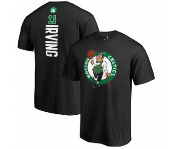 Men's Boston Celtics 11 Kyrie Irving Fanatics Branded Black Backer Name and Number T-Shirt