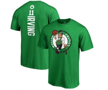 Men's Boston Celtics 11 Kyrie Irving Fanatics Branded Kelly Green Backer Name & Number T-Shirt