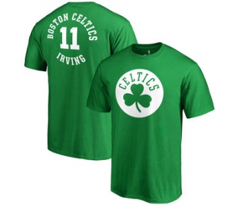 Men's Boston Celtics 11 Kyrie Irving Fanatics Branded Kelly Green Round About Name & Number T-Shirt