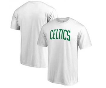 Men's Boston Celtics Fanatics Branded White Primary Wordmark T-Shirt